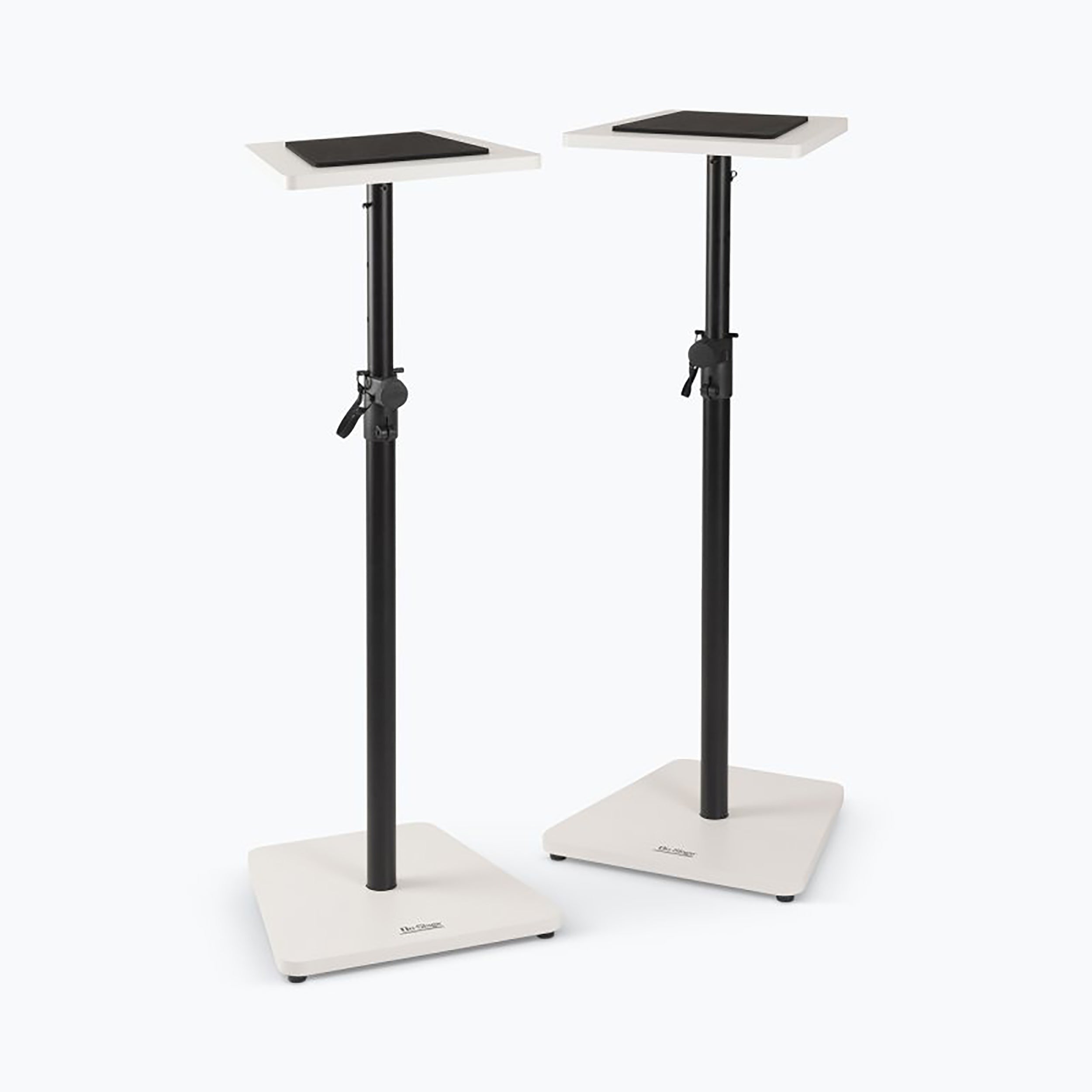 On Stage SMS7500W, Wood Studio Monitor Stands Pair - White