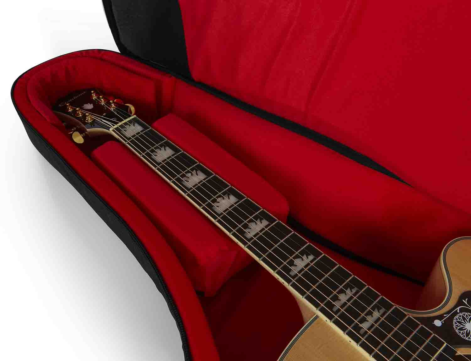 Gator Cases GT-JUMBO-BLK Transit Series Jumbo Acoustic Guitar Gig Bag with Charcoal Exterior - Black by Gator Cases