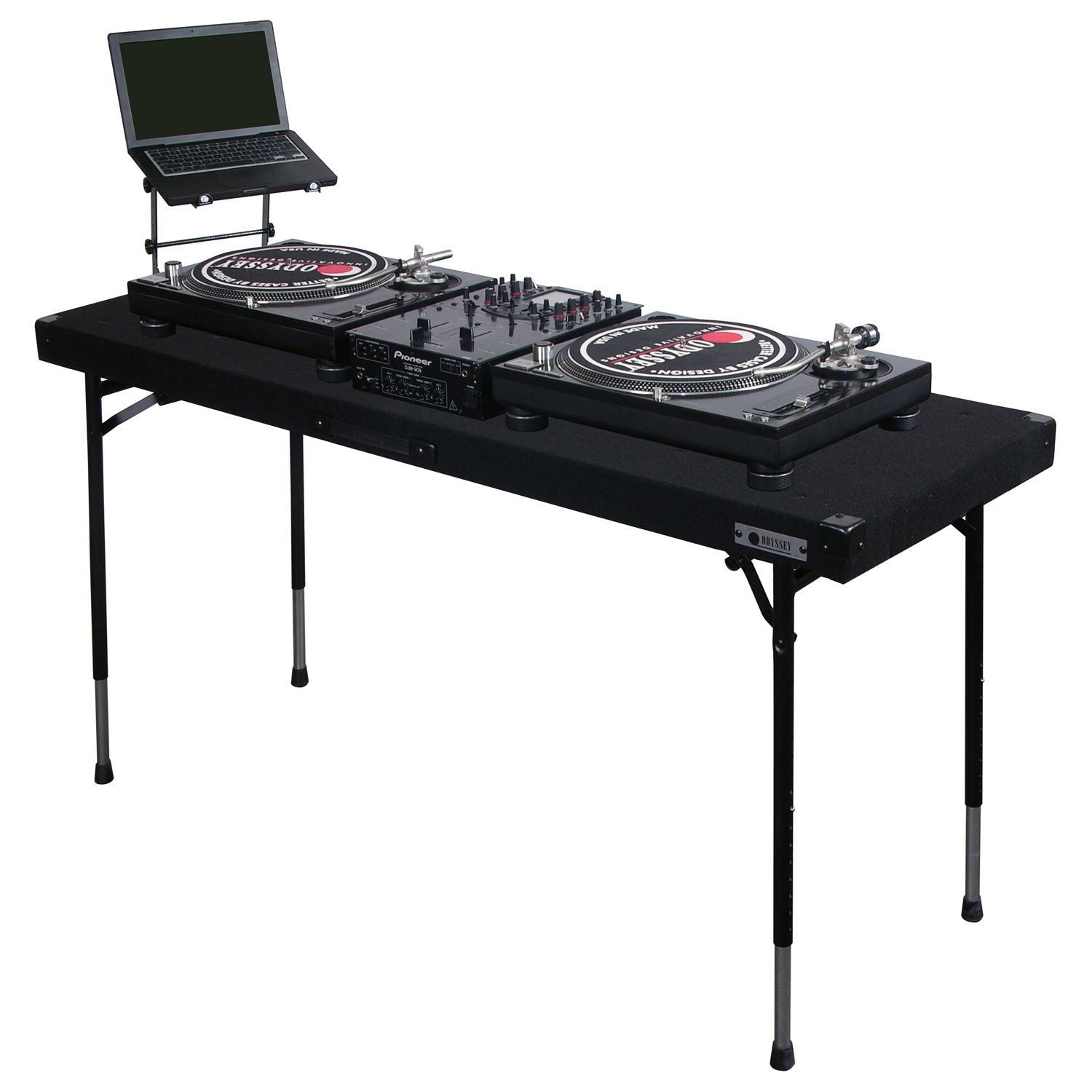 B-Stock: Odyssey CTBC2060, Height Adjustable DJ Table with Work Surface Carpet