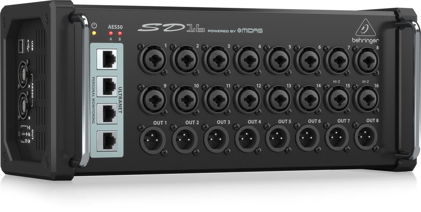 Behringer SD16, 8 Outputs Stage Box with 16 Remote-Controllable Midas Preamps by Behringer