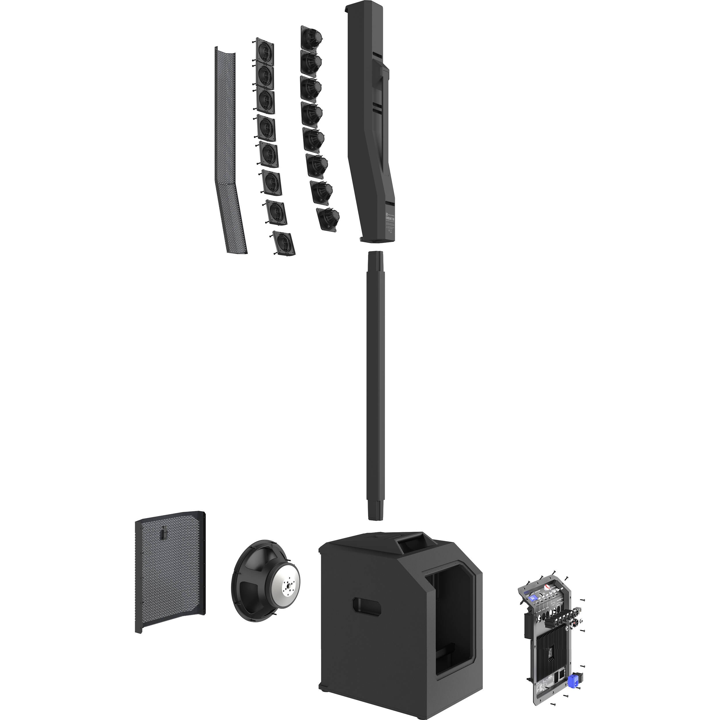 Electro-Voice Evolve 50M Column Speaker Array DJ Package with Subwoofer and Mixer - Black by Electro-Voice