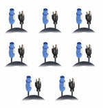 ProX XC-PWCE14-25 X8 DJ Package 14 AWG High Performance NEMA 5-15 Edison to Blue Male Power Connection Power Cord - 25 Feet by ProX Cases