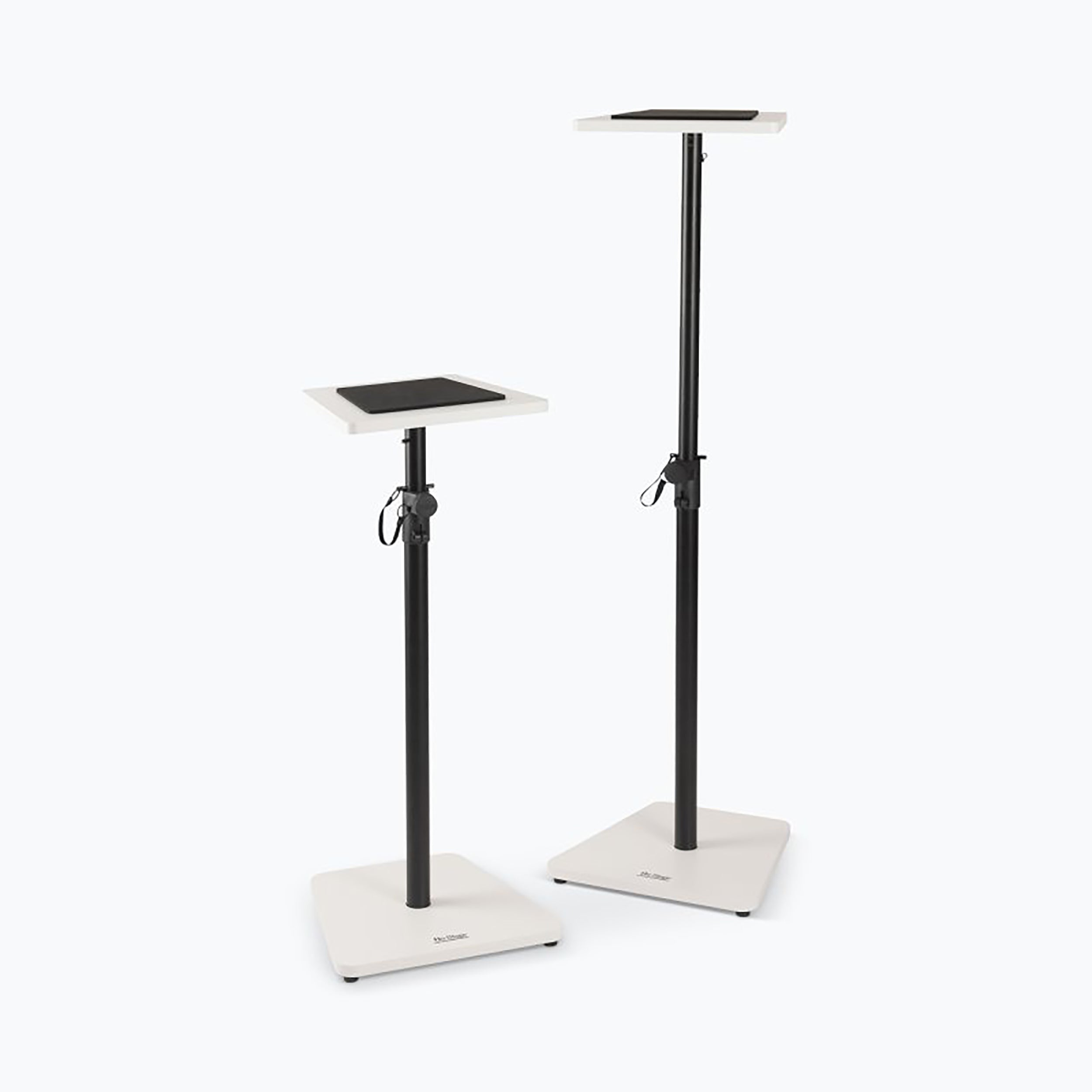 On Stage SMS7500W, Wood Studio Monitor Stands Pair - White