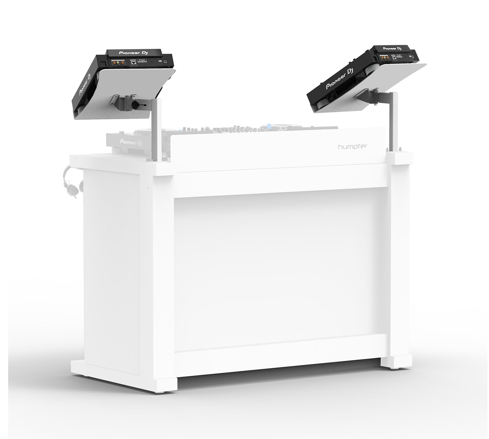 ProX XFH-B3CDJSWH, Universal CDJ Player Mounting Stand for B3 DJ Table Workstation by Humpter - White by ProX Cases