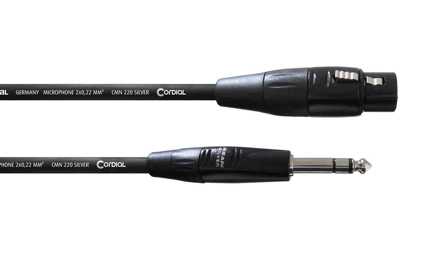 Cordial CIM FV, Balanced XLR to Stereo Jack Microphone Cable - Hollywood DJ