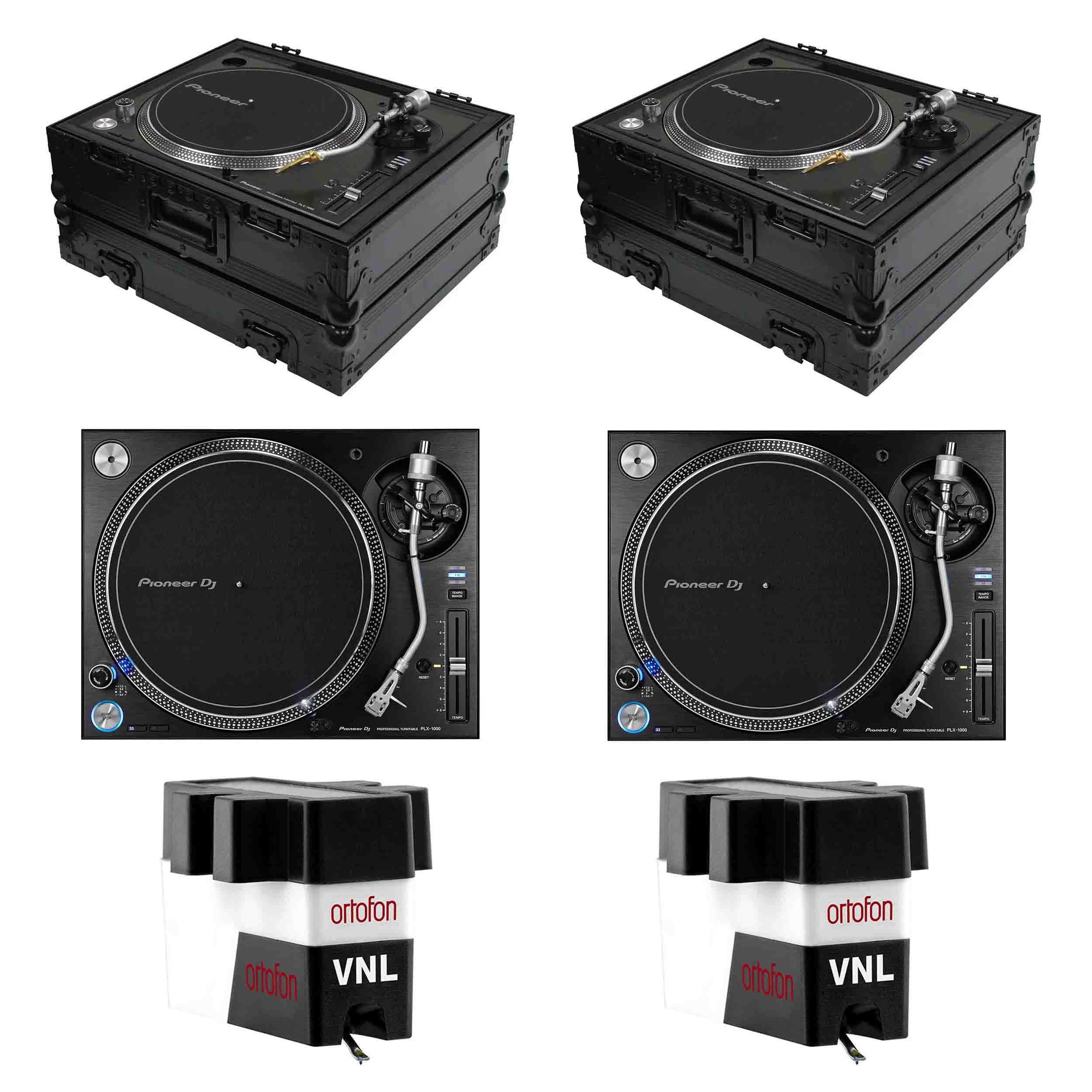 Pioneer DJ Professional Direct Drive DJ Turntable with Turntable Flight Case and Cartridge DJ Package