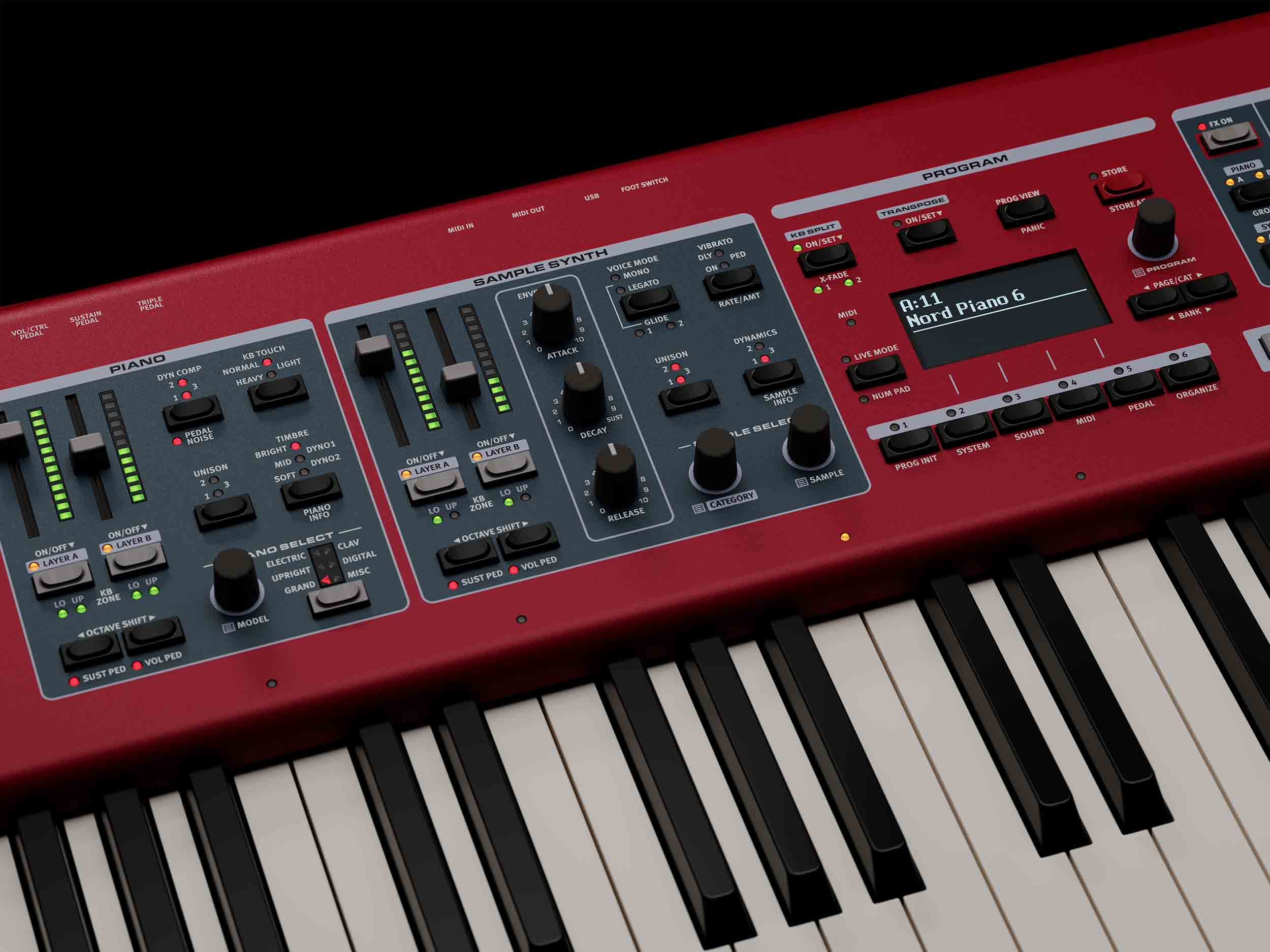 Nord Piano 6, Professional Stage Piano with Triple Sensor Keybed and Advanced Sound Creation by Nord