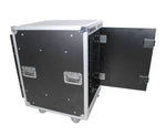 ProX T-12USLAM20, 12U 20" Deep Vertical Rack Shock Mount Case with 2 Sliding Slam Doors and 4" Caster Wheels by ProX Cases