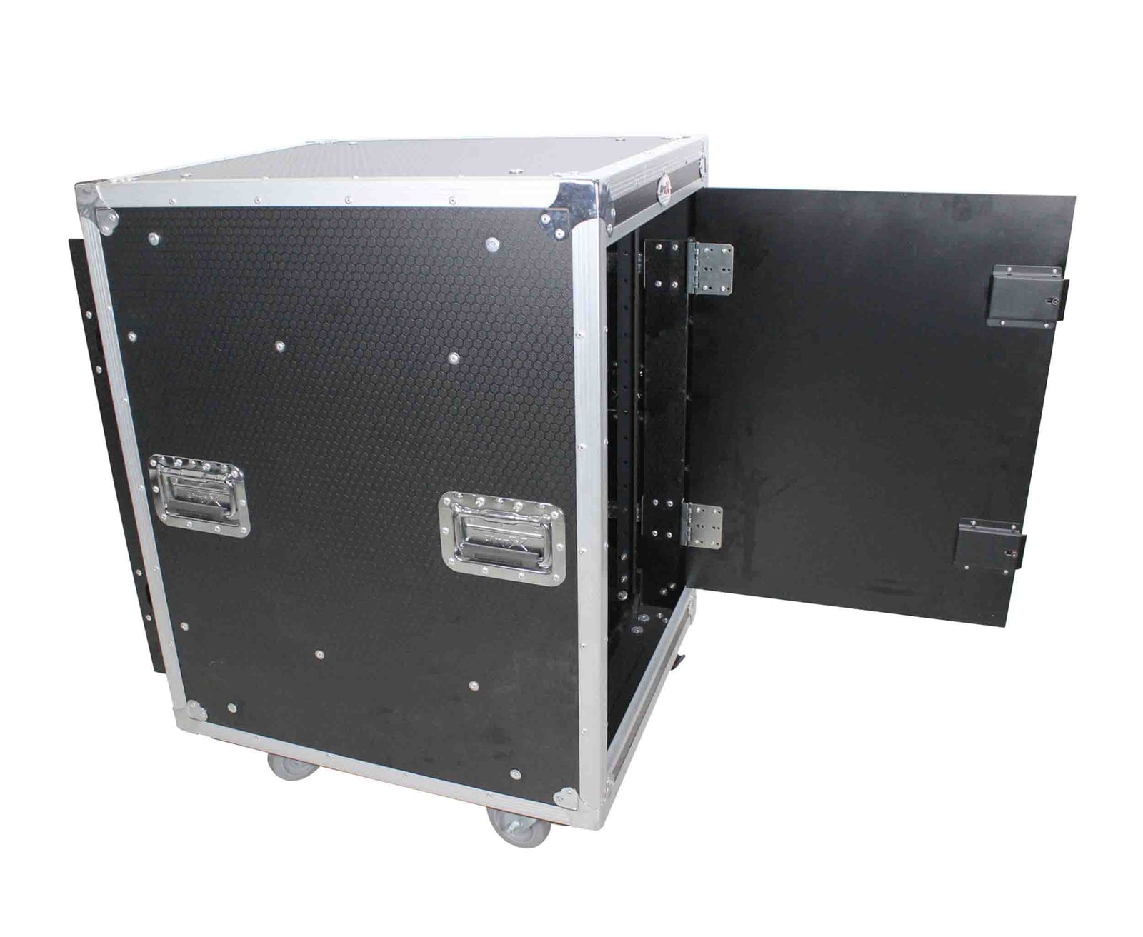 ProX T-12USLAM20, 12U 20" Deep Vertical Rack Shock Mount Case with 2 Sliding Slam Doors and 4" Caster Wheels by ProX Cases