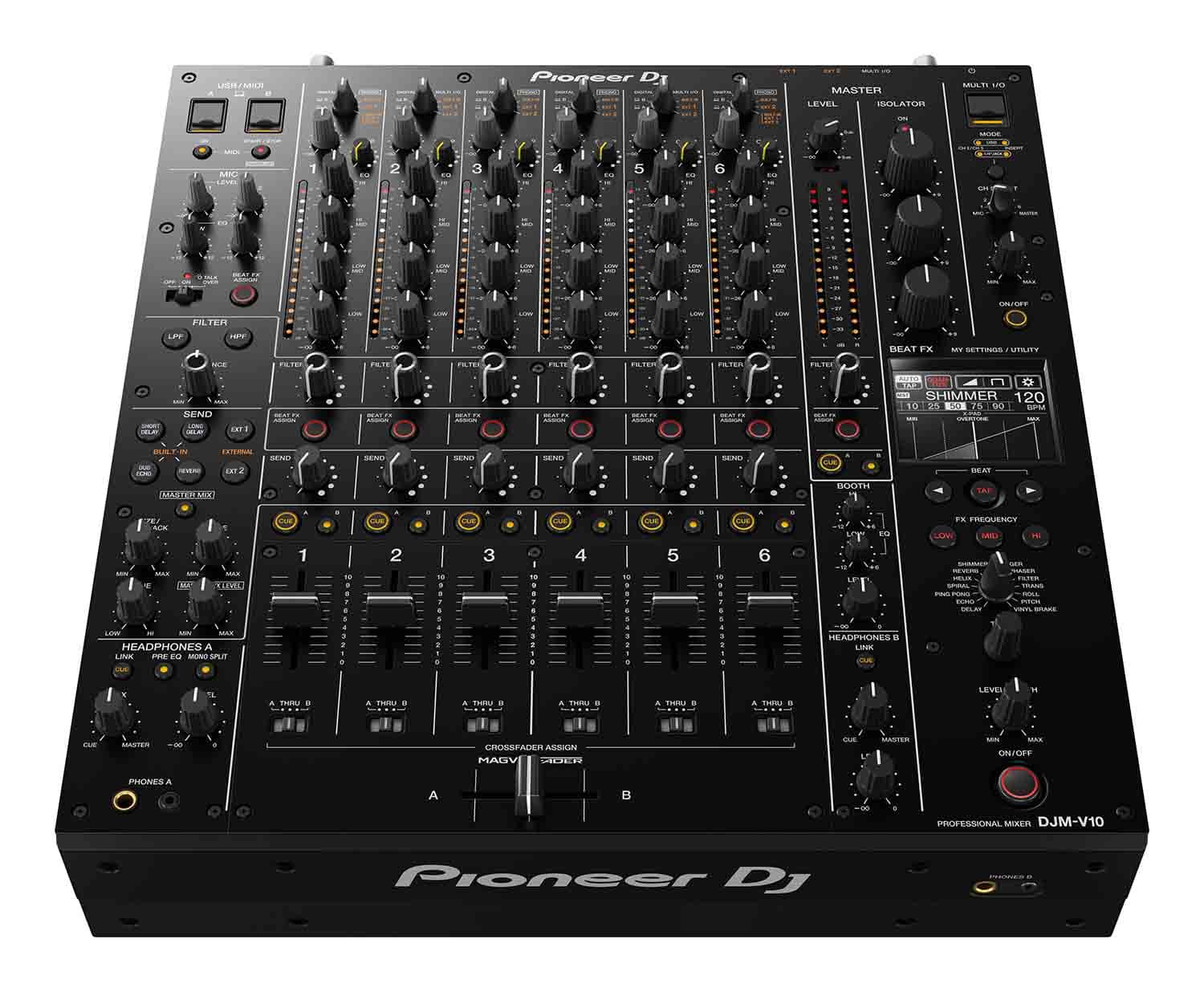 Open Box: Pioneer DJ DJM-V10 Creative Style 6-Channel Professional DJ Mixer