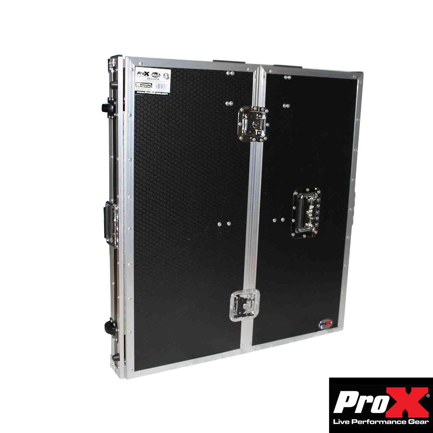 B-Stock Scratch & Dent: ProX XS-DJSTN DJ Folding Workstation Table, Fold Away with Wheels