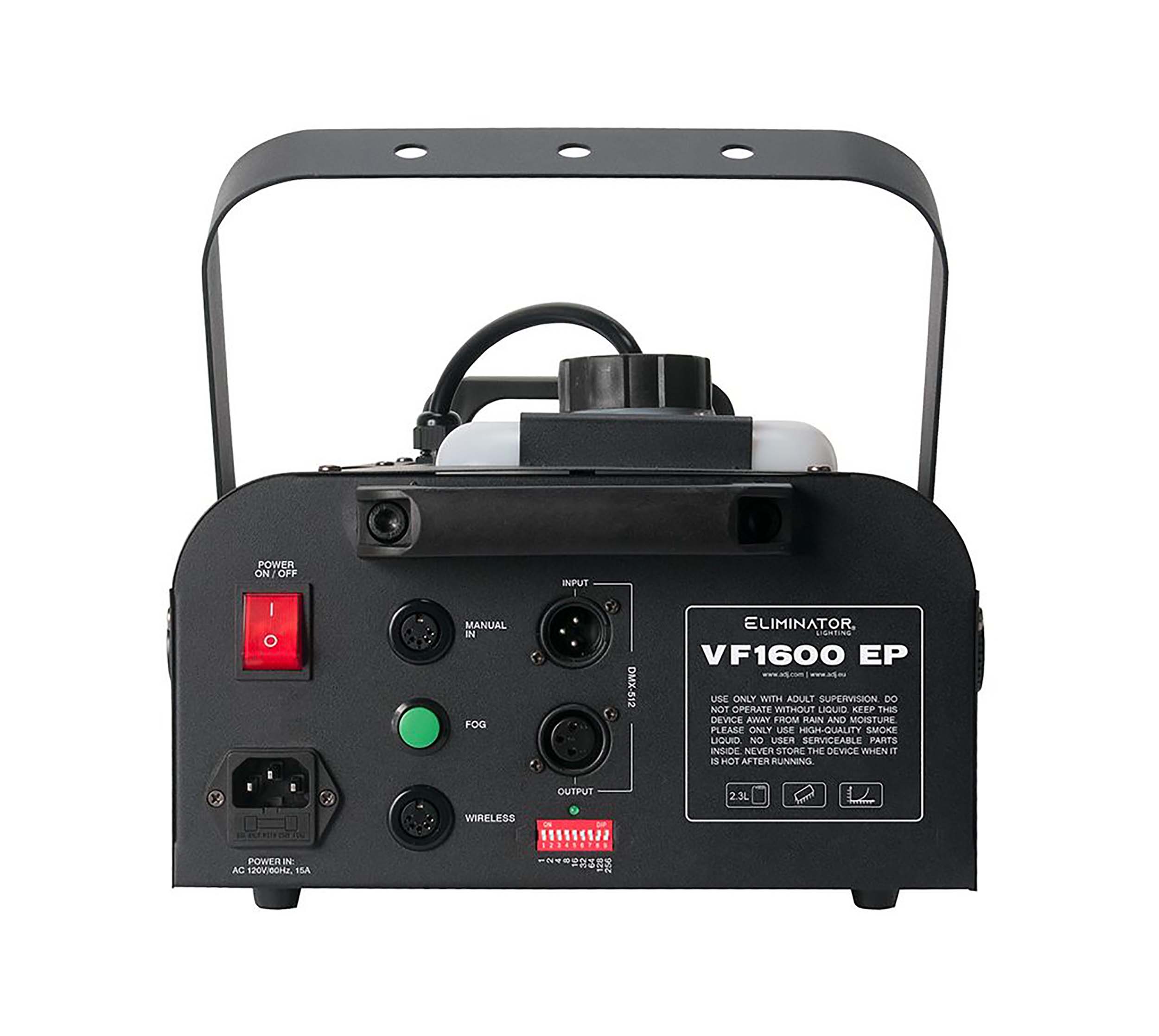 Eliminator Lighting VF1600 EP, Mobile DMX Fog Machine - 1500 Watt