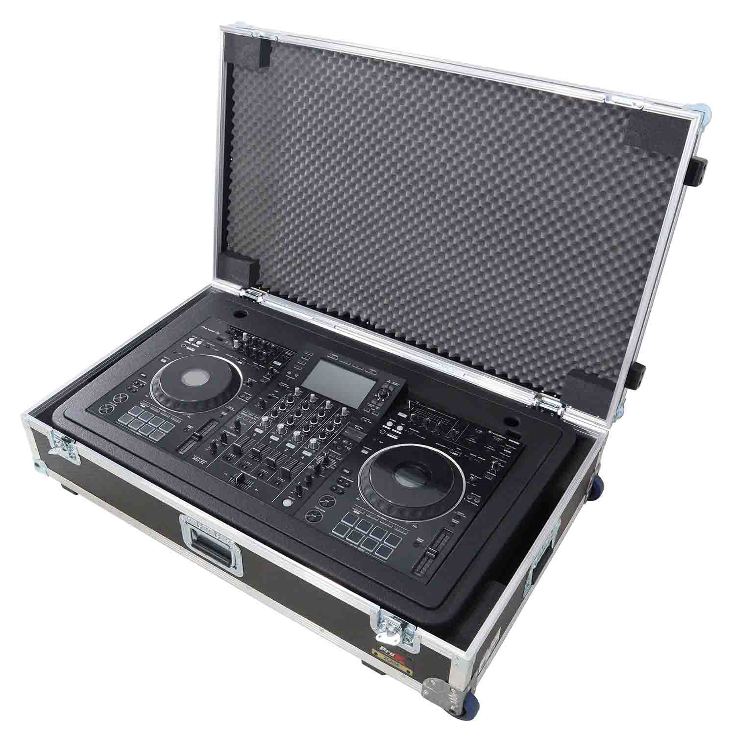 ProX XZF-DJCTEMPTYCASE, Set of Two ATA Flight Style Road Cases for Control Tower DJ Podium Travel Stand