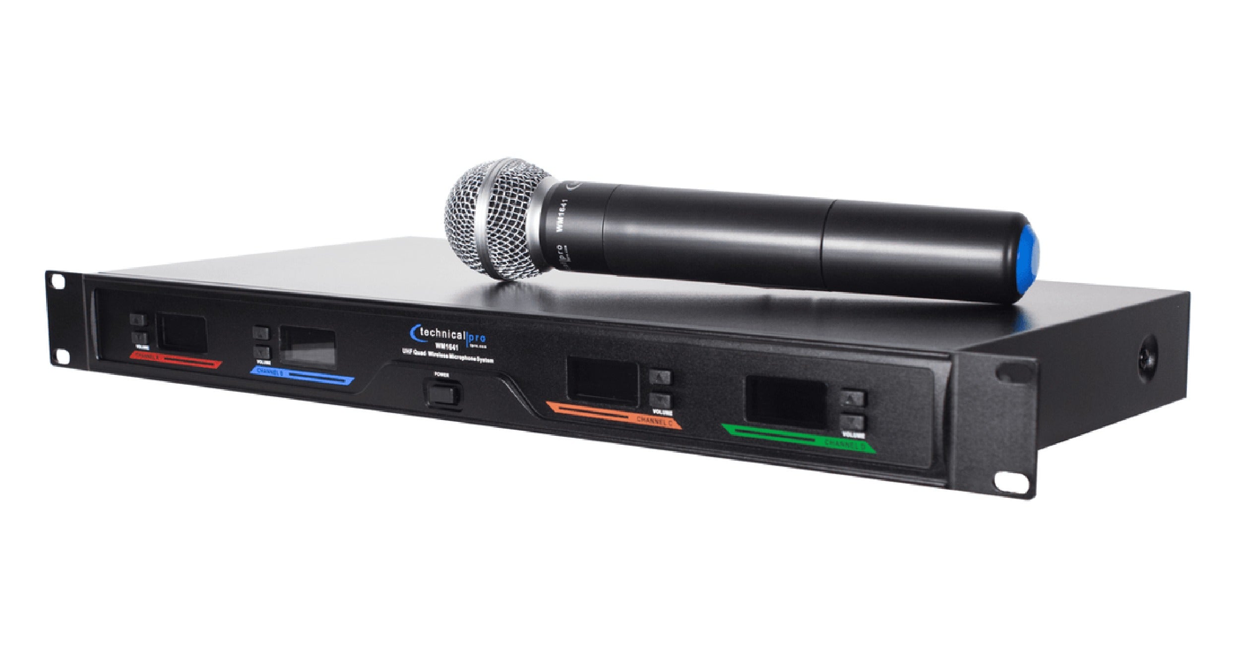 Technical Pro WM1641 UHF Professional Quad Wireless Microphone System by Technical Pro