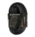 Accu-Cable EC123, 12 AWG 3-Wire Edison AC Extension Cord - 25 Ft, 50 Ft, 100 Ft by Accu Cable