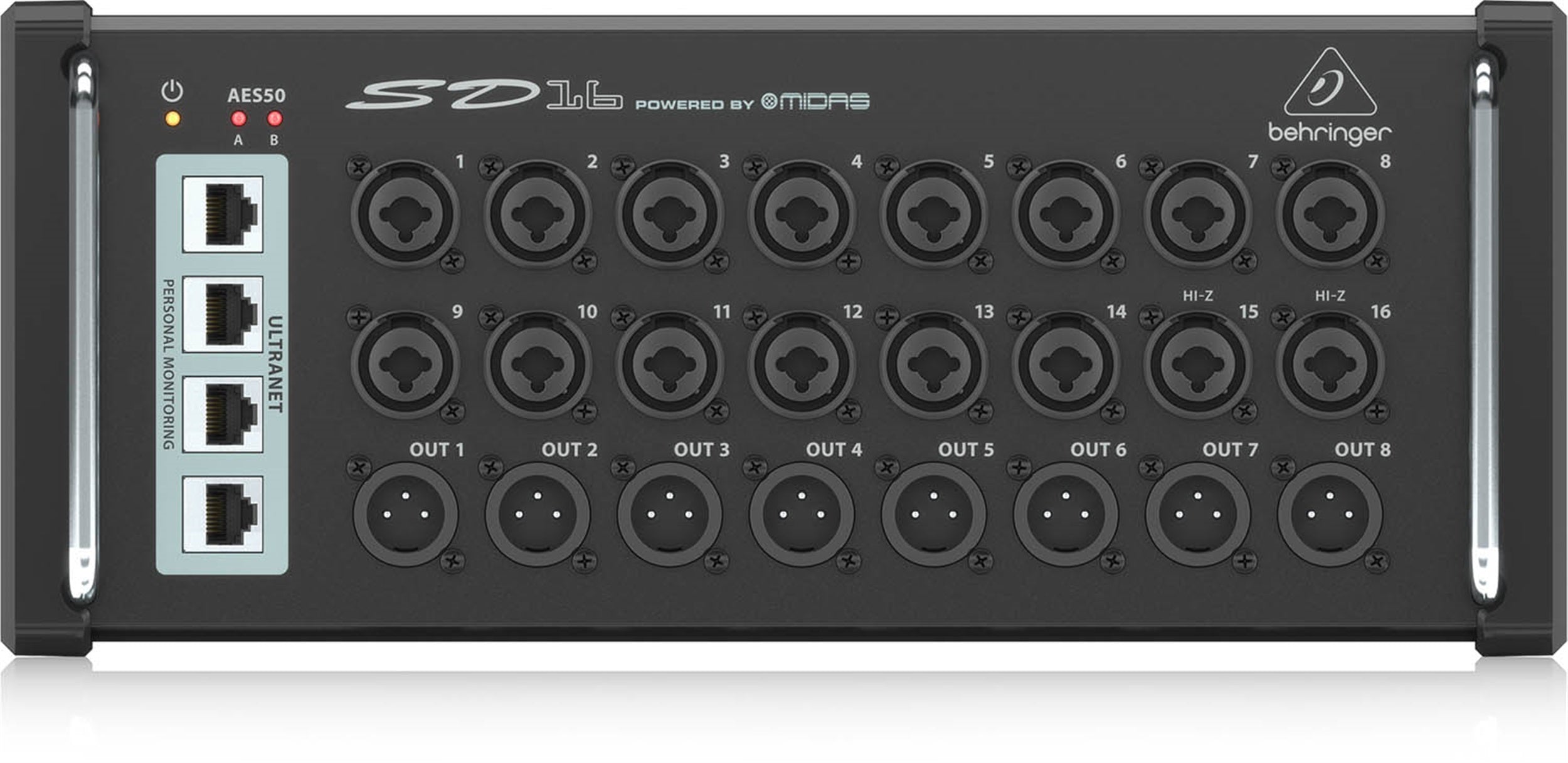 Behringer SD16, 8 Outputs Stage Box with 16 Remote-Controllable Midas Preamps