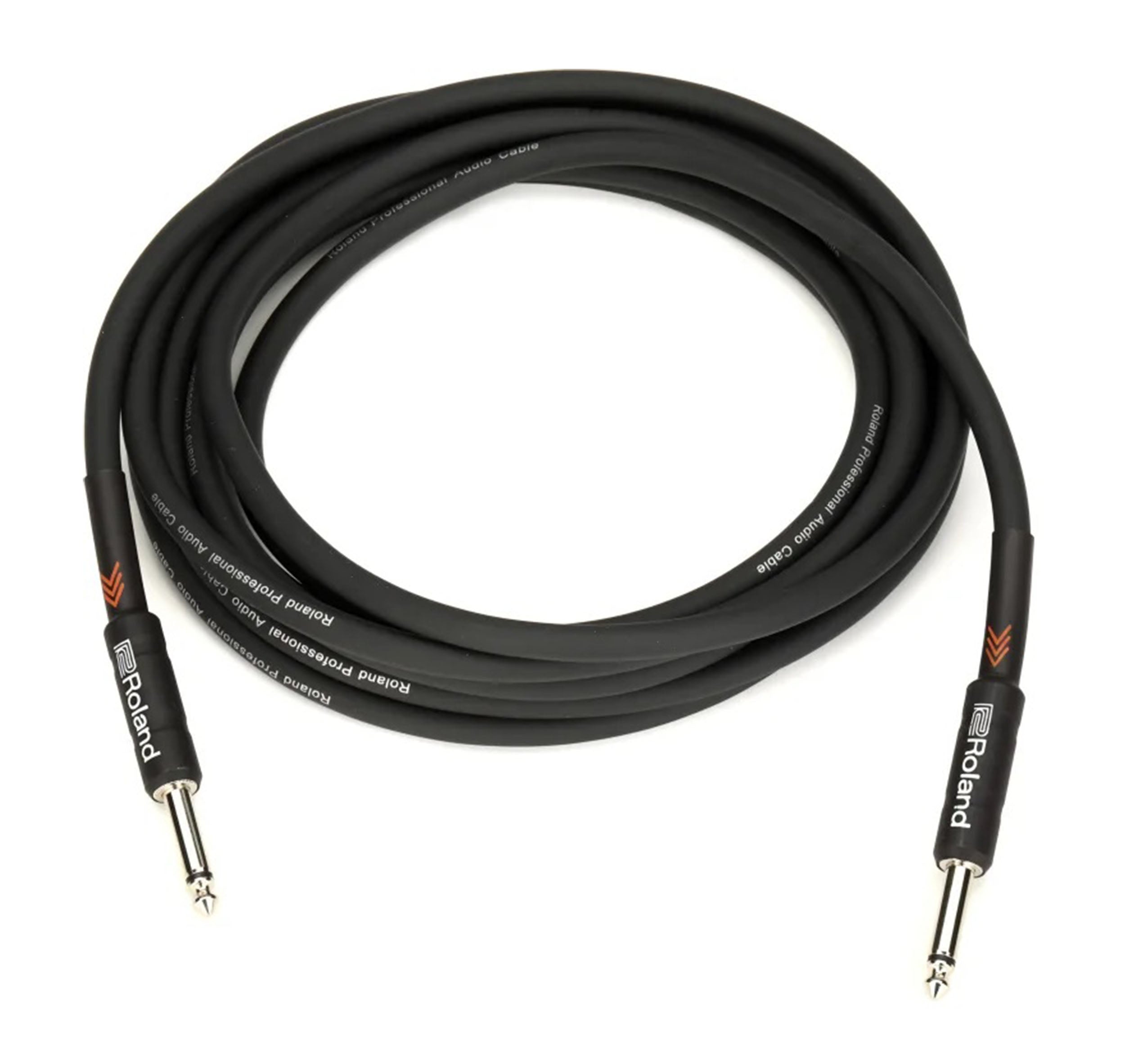 Roland RIC-B15, Black Series 1/4-inch TS Male to 1/4-inch TS Male Instrument Cable - 15 Ft