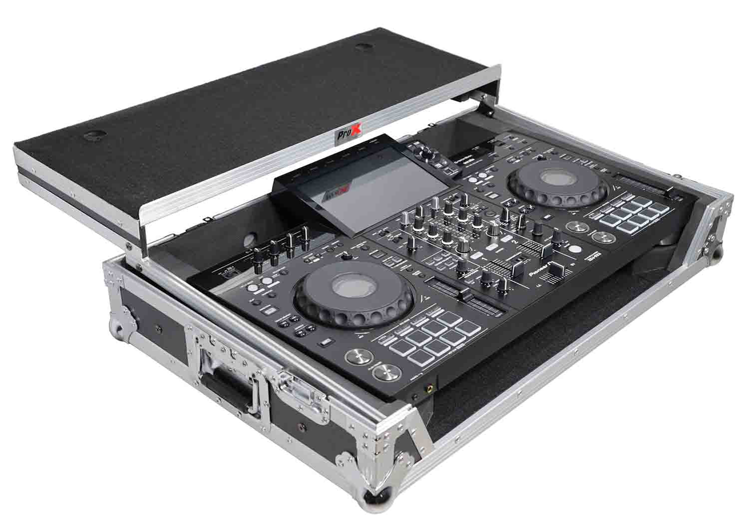 ProX XS-XDJRX3 WLT Flight Case for Pioneer XDJ-RX3, DDJ-REV5 DJ Controller with Laptop Shelf 1U Rack Space and Wheels by ProX Cases