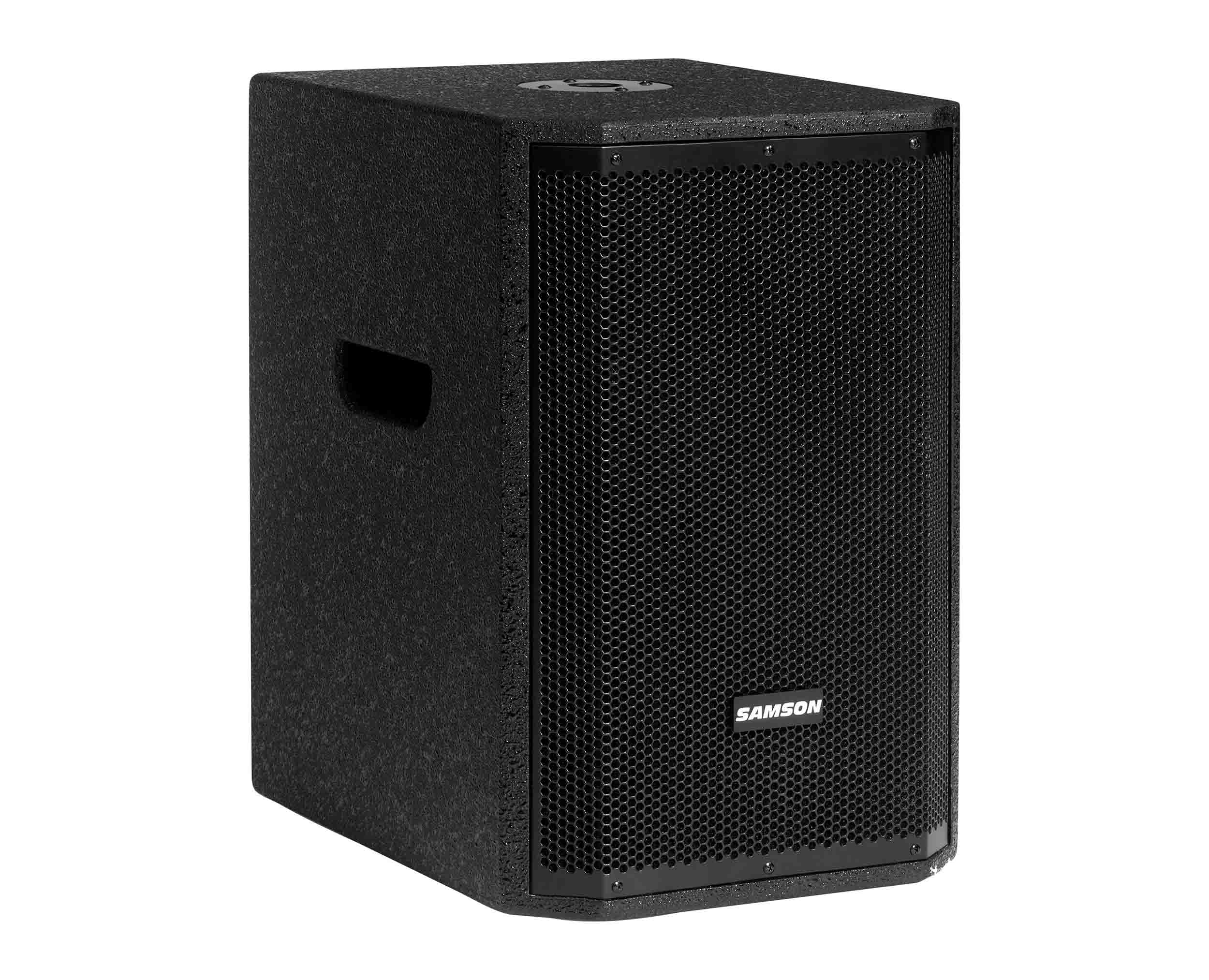 Samson RS1500A, 1000-Watt Active Subwoofer Speaker with 15-Inch Driver - Black by Samson