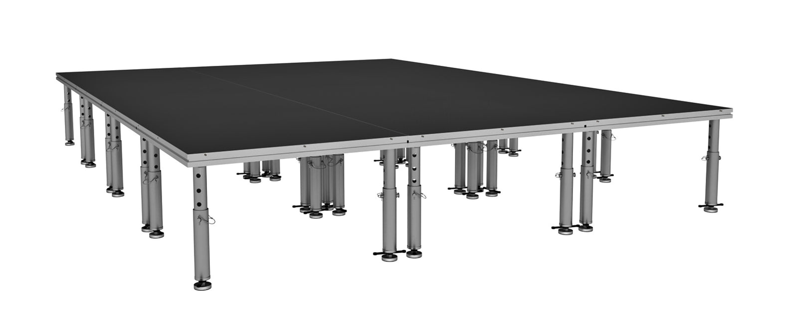 ProX XSU-12X16PKG, Stage One 12' x 16' Ft. Portable Stage Package - Includes 12x Units with Telescoping 16-22" Adjustable Legs by ProX Cases