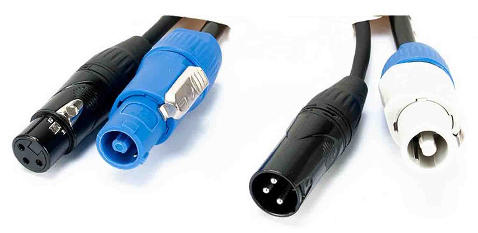 Accu-Cable AC3PPCON, 3pin XLR DMX & Locking Power Link Cable by Accu Cable