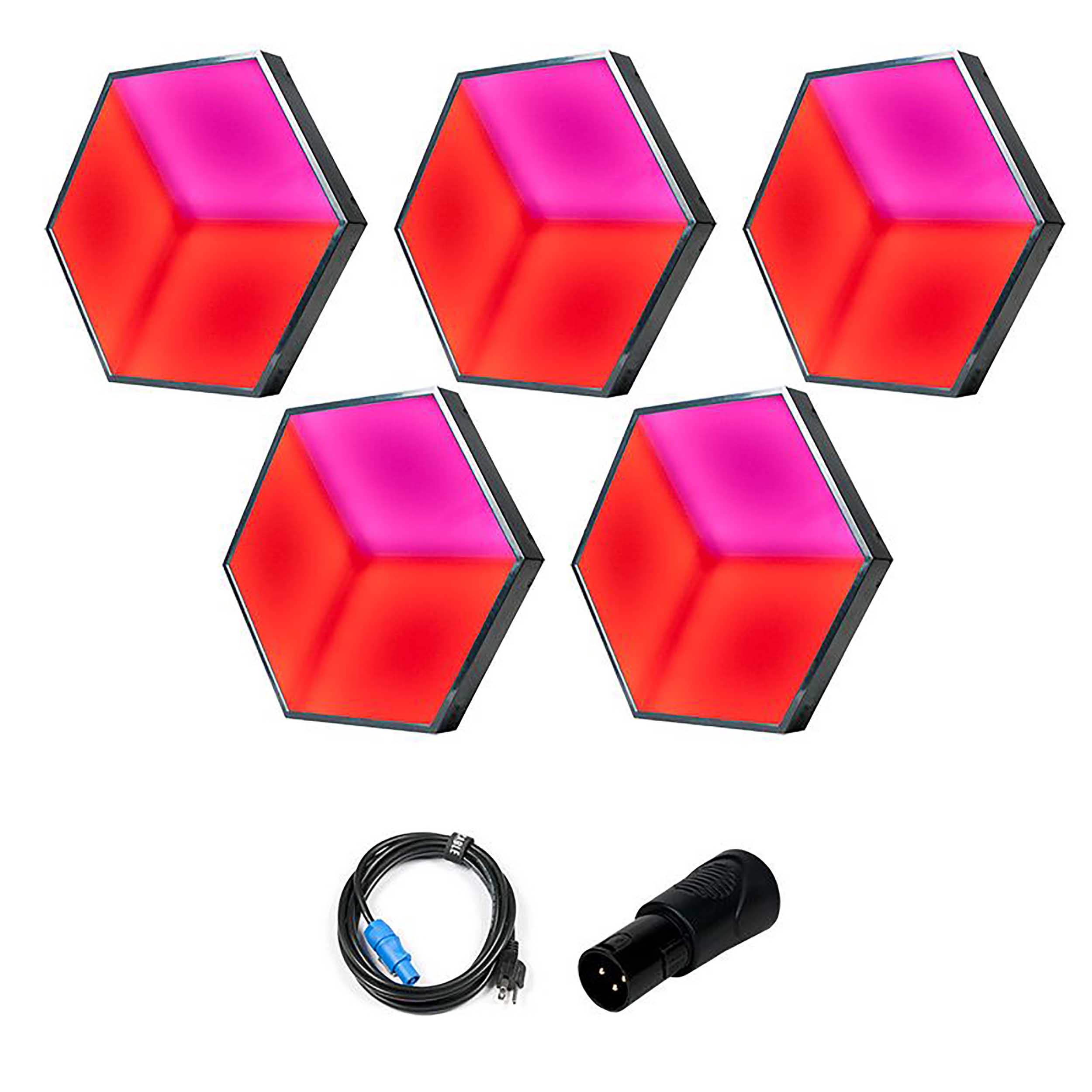 ADJ 3D Vision Plus Sys 1, System of Five (5) 3d Vision Plus Panels and All Cables Needed by ADJ
