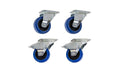 FBT KBW-1004S Castor Wheel Kit - Set of 4 with 2 Braked Wheels by FBT