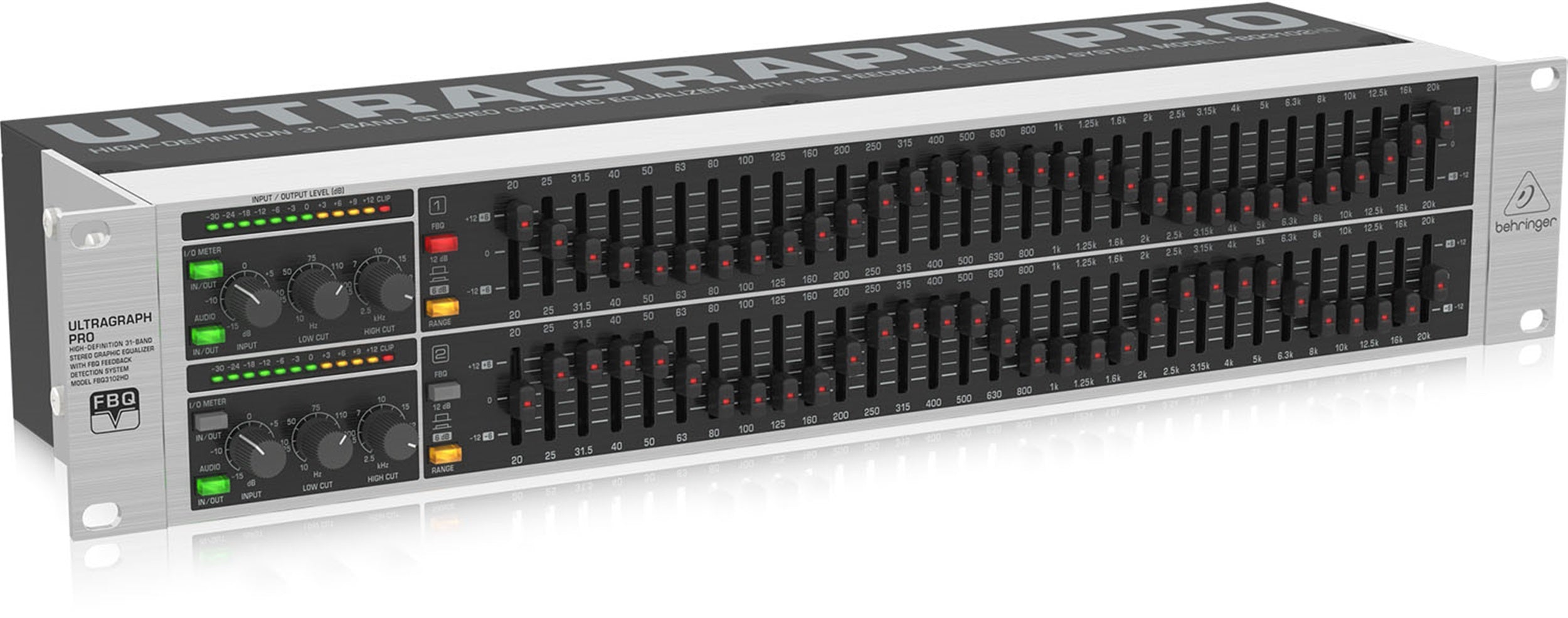 Behringer FBQ3102HD High Deffinition 31-Band Stereo Graphic Equalizer with FBQ Feedback Detection System by Behringer