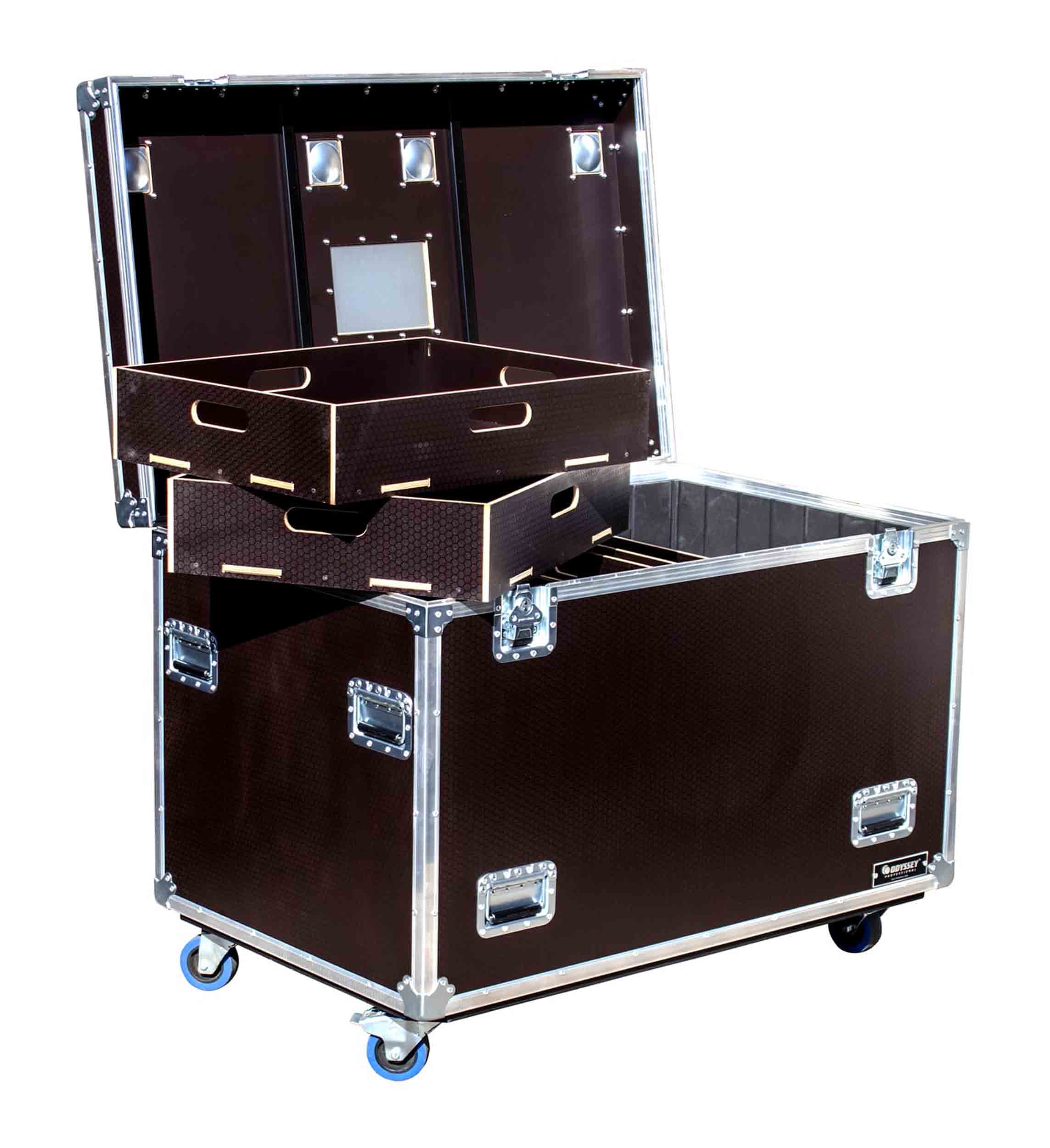 Odyssey OPT483036WBRN, Professional Brown Hex Board Utility Tour Trunk Case with Caster Wheels by Odyssey