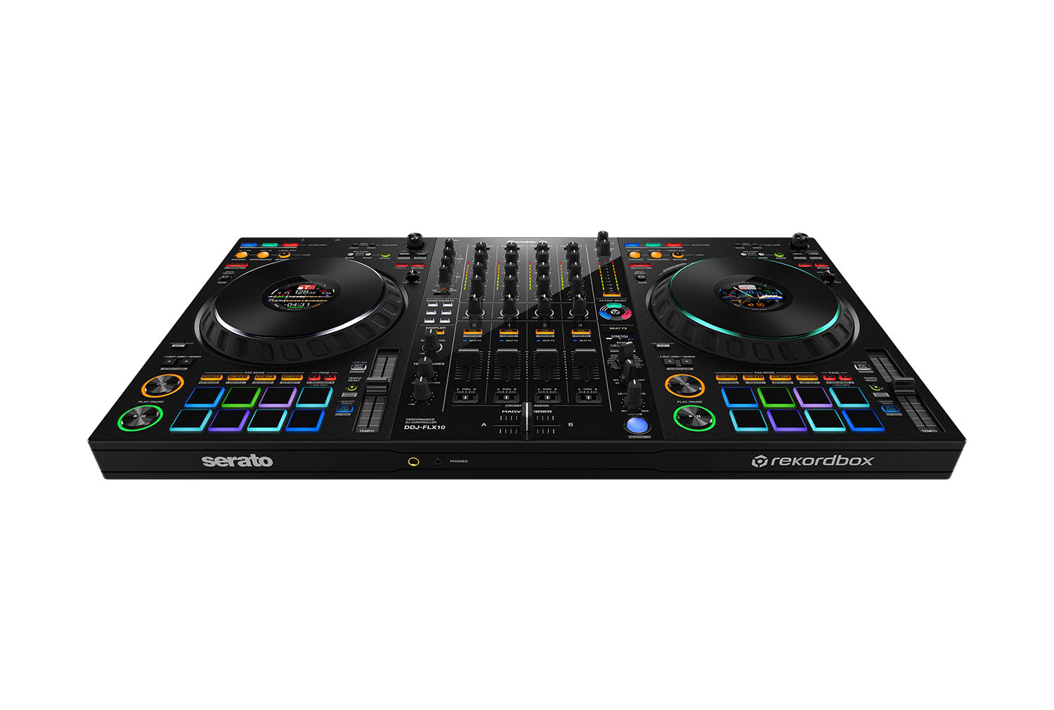 B-Stock: Pioneer DJ DDJ-FLX10, 4-Channel Performance DJ Controller for Rekordbox and Serato DJ Pro - Black