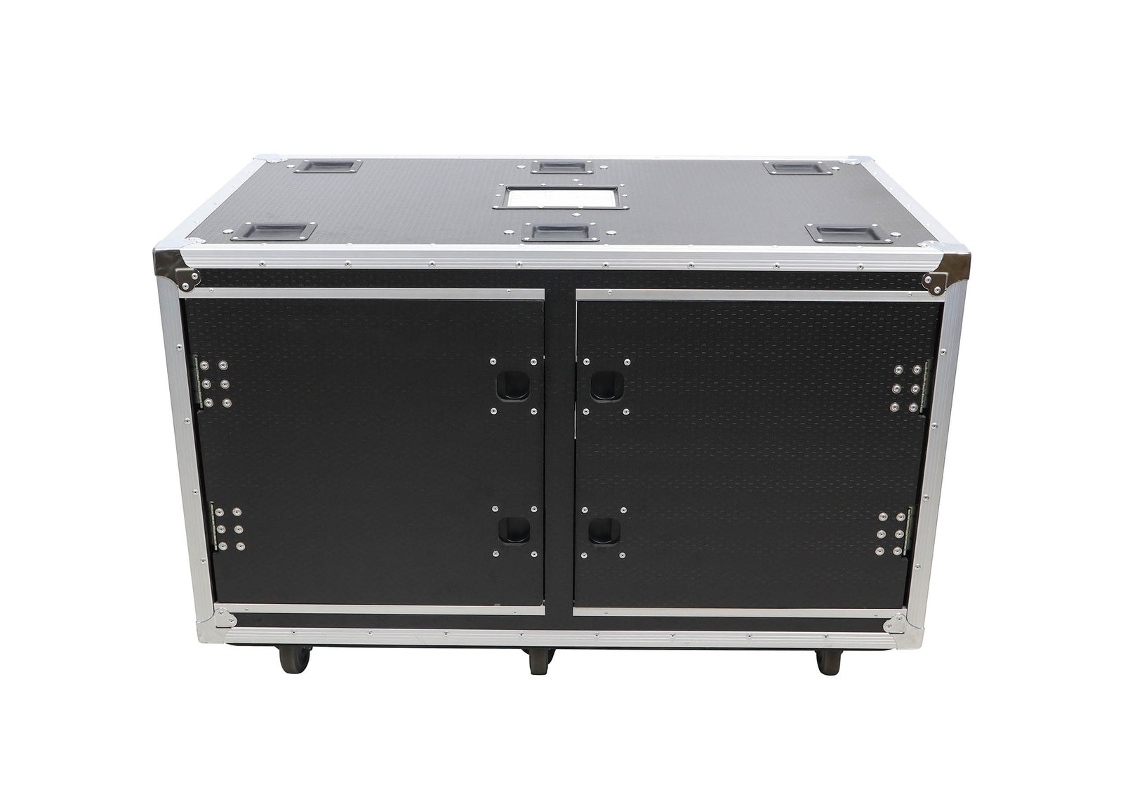 ProX XS-2X12USLAM24, 2X12U Deep Vertical Shock Mount Rack Case with Sliding Doors and 6 Caster Wheels - 24 Feet by ProX Cases