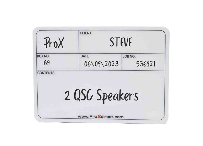 ProX X-CLABELMDX12, 12 Pack of Medium Sized Multipurpose Labels for Flight Cases by ProX Cases
