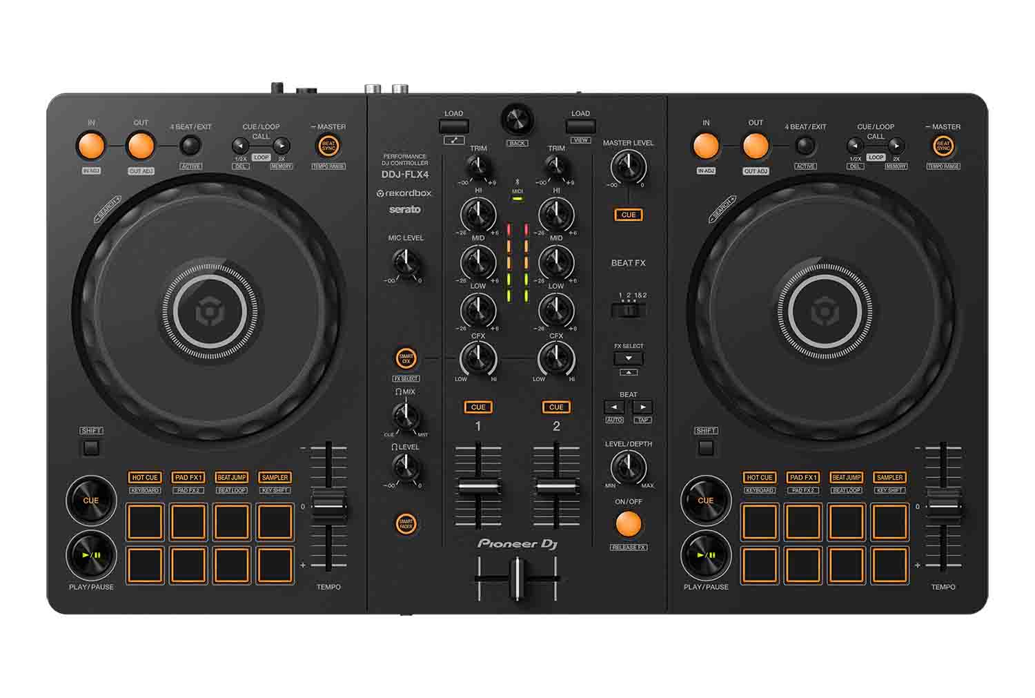 B-Stock: Pioneer DJ DDJ-FLX4 2-Channel DJ Controller for Rekordbox and Serato DJ Lite - Black