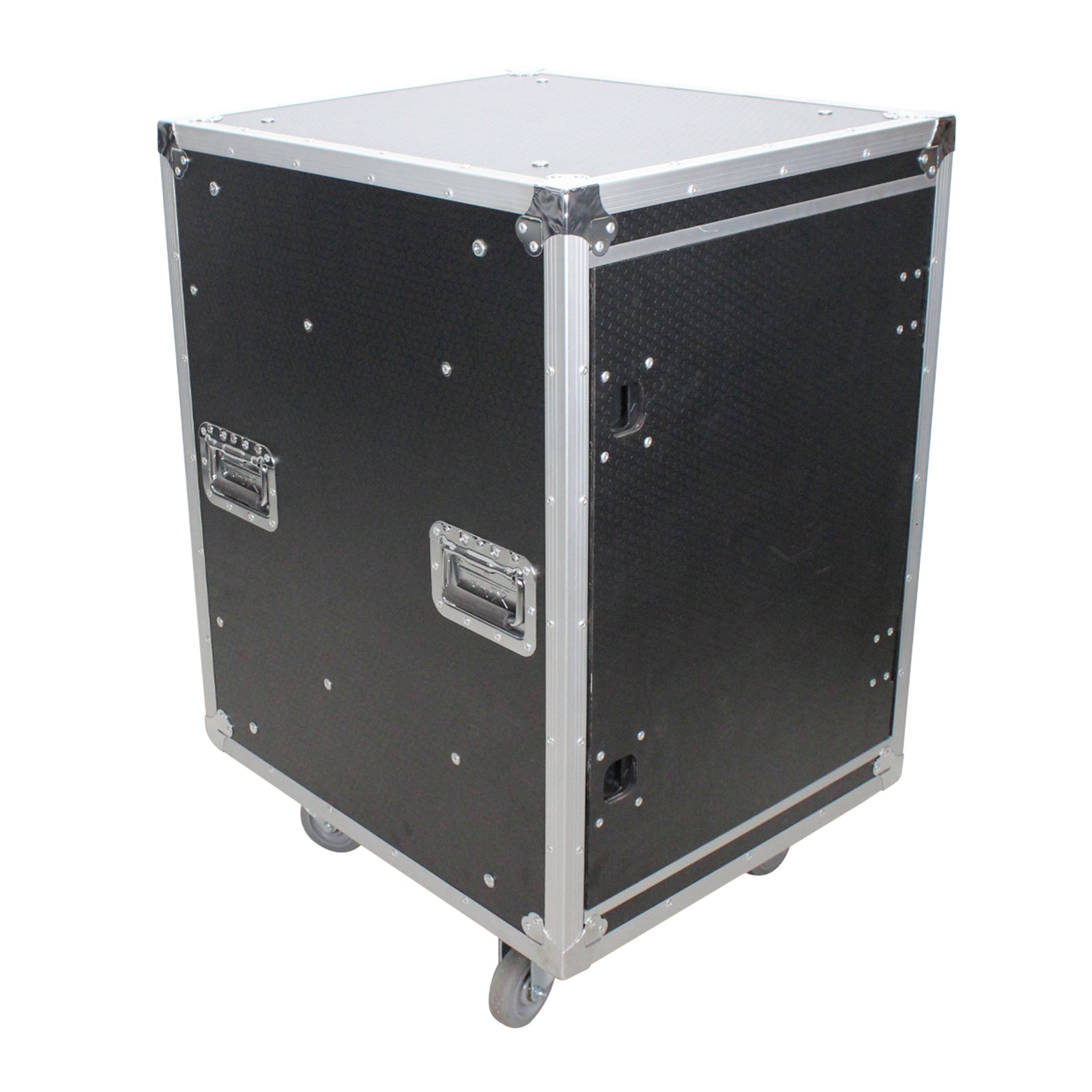 ProX T-12USLAM20, 12U 20" Deep Vertical Rack Shock Mount Case with 2 Sliding Slam Doors and 4" Caster Wheels by ProX Cases