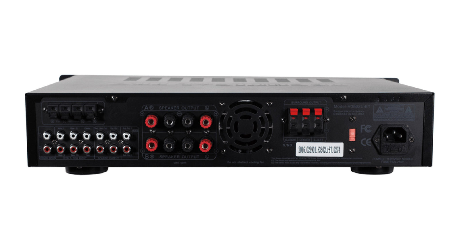 Technical Pro H3502URBT Digital Hybrid Amplifier with AM/FM Tuner - 3500 Watts by Technical Pro