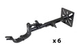 ProX XT-TC5LEDPABLK X6 DJ Package, LED Wall Mounting Plate with Extension Pole and 2" Truss Clamp - Set of 6 by ProX Cases
