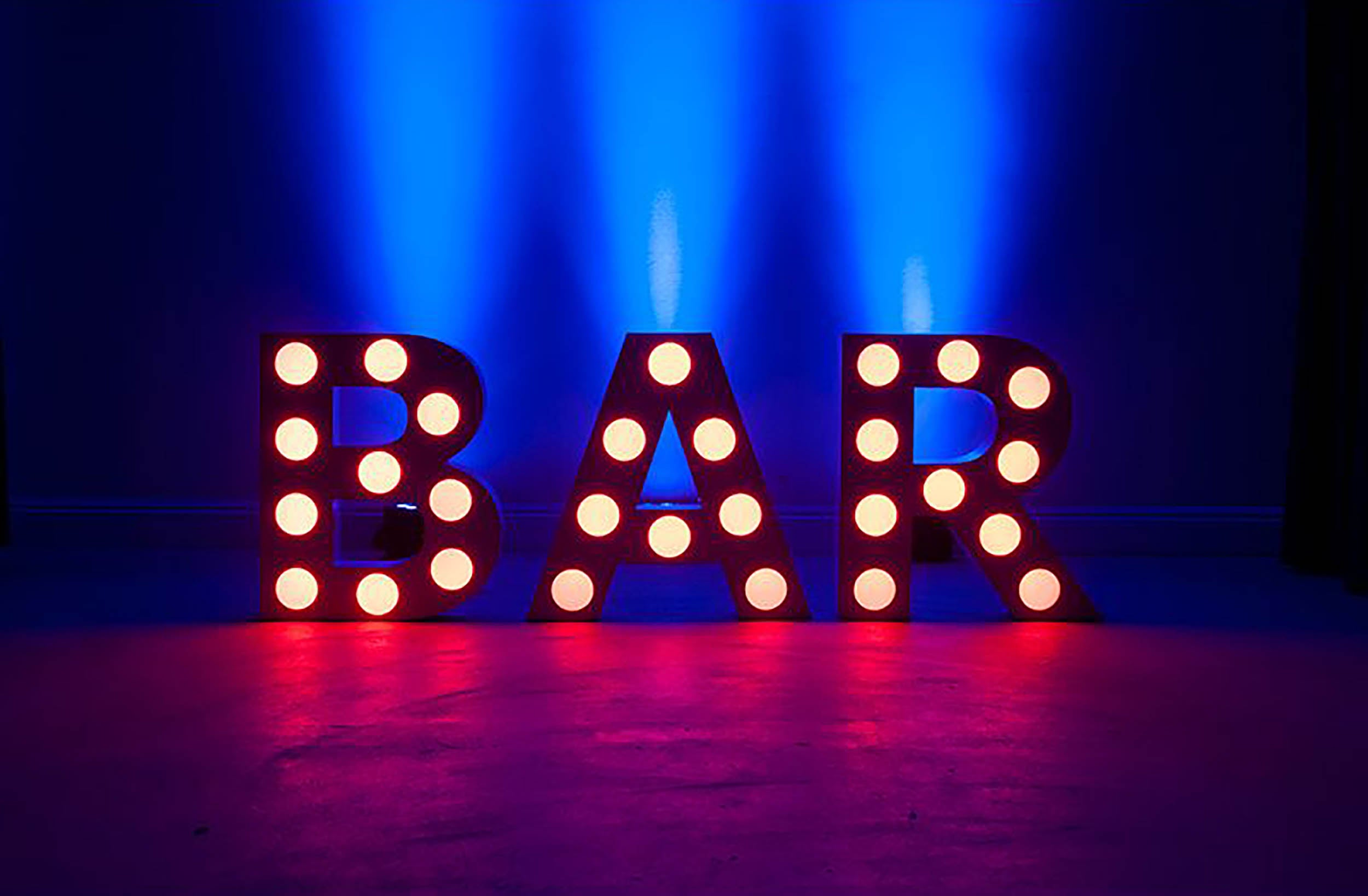 Eliminator Lighting Decor BAR Mini, 24-Inch-Tall White LED Letters - RGBW by Eliminator Lighting