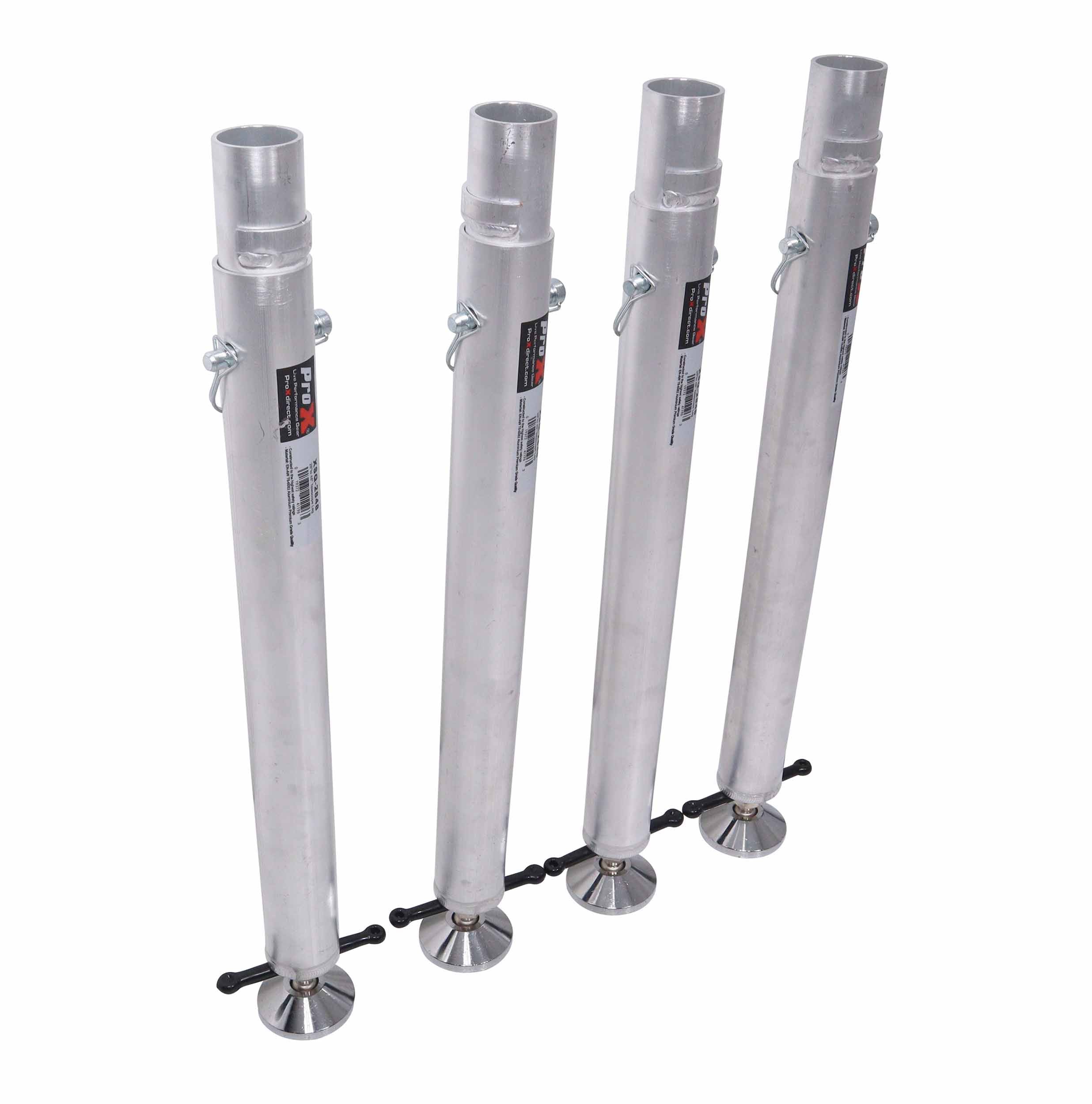 ProX XSQ-2848X4, Set of Four StageQ Platform Telescoping Legs 28-to-48-Inch Height Adjustable Legs Only by ProX Cases