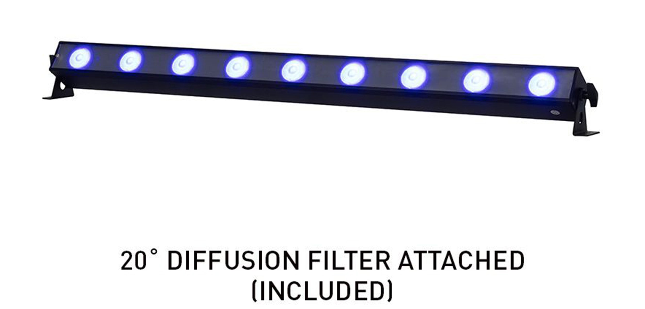 ADJ UBL9H, RGBAL+UV Linear Light Bar with Diffusion Filter - 9 LEDs by ADJ