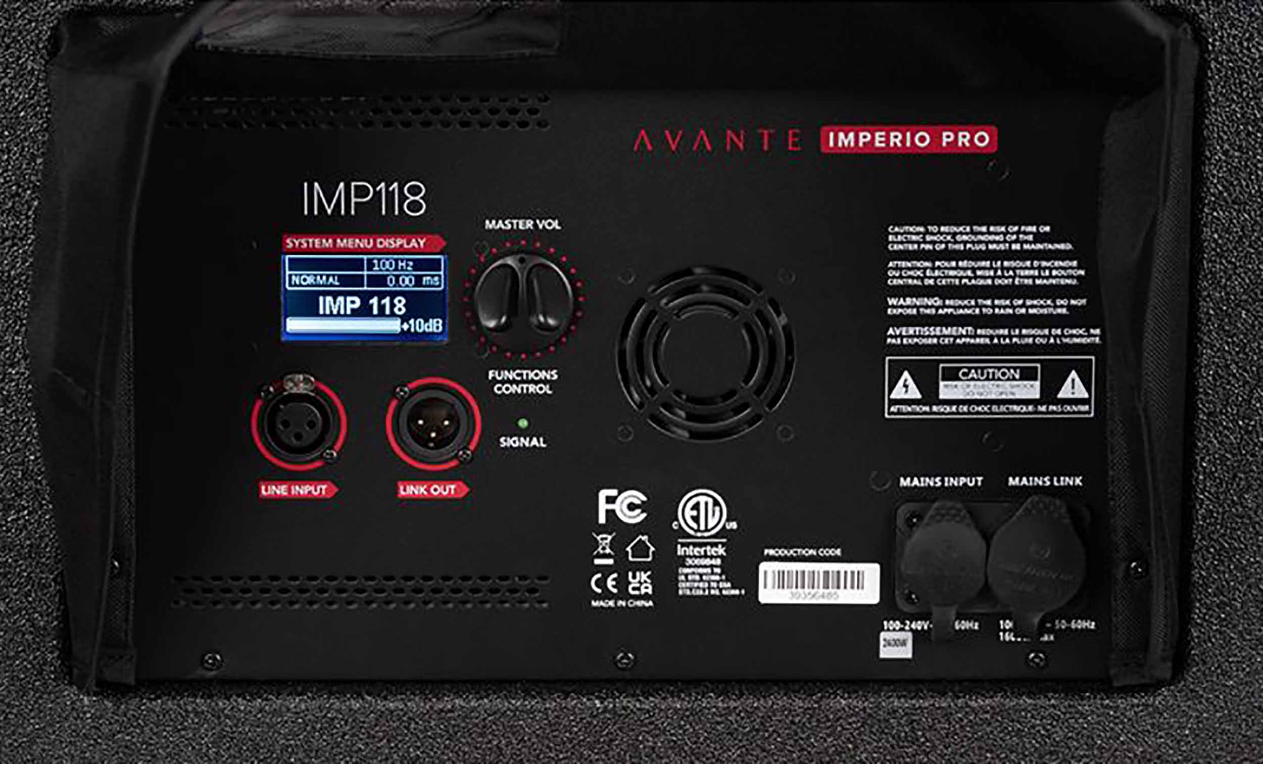 Avante Audio Imperio Pro IMP118, Single 18-Inch Active Subwoofer - Black by Avante Audio