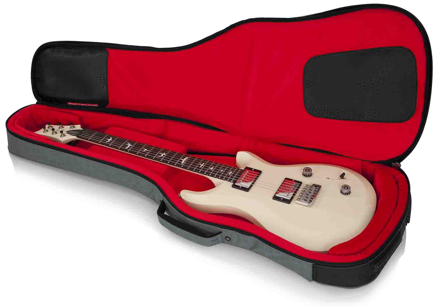 Gator Cases GT-ELECTRIC-GRY Transit Series Electric Guitar Gig Bag with Light Grey Exterior by Gator Cases