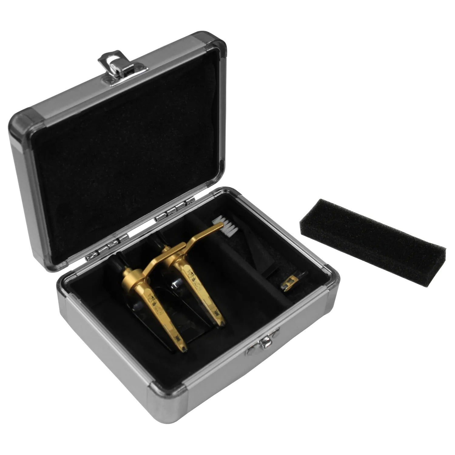 B-Stock: Odyssey KCC2PR2SD, KROM Series Silver Diamond PRO2 Case for Two Turntable Needle Cartridges by Odyssey