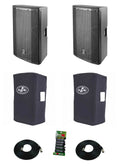 DAS Audio 415ACVRALTEA15 Powered Speakers DJ Package with Covers by DAS Audio