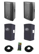 DAS Audio 415ACVRALTEA15 Powered Speakers DJ Package with Covers by DAS Audio