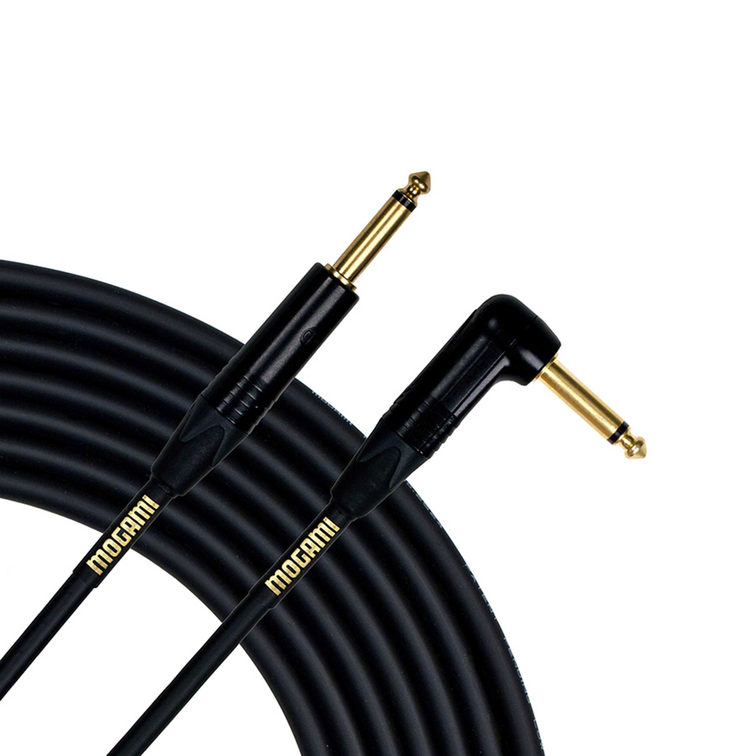 Mogami GOLD INSTRUMENT-18R Straight to Right Angle Instrument Cable - 18' Black