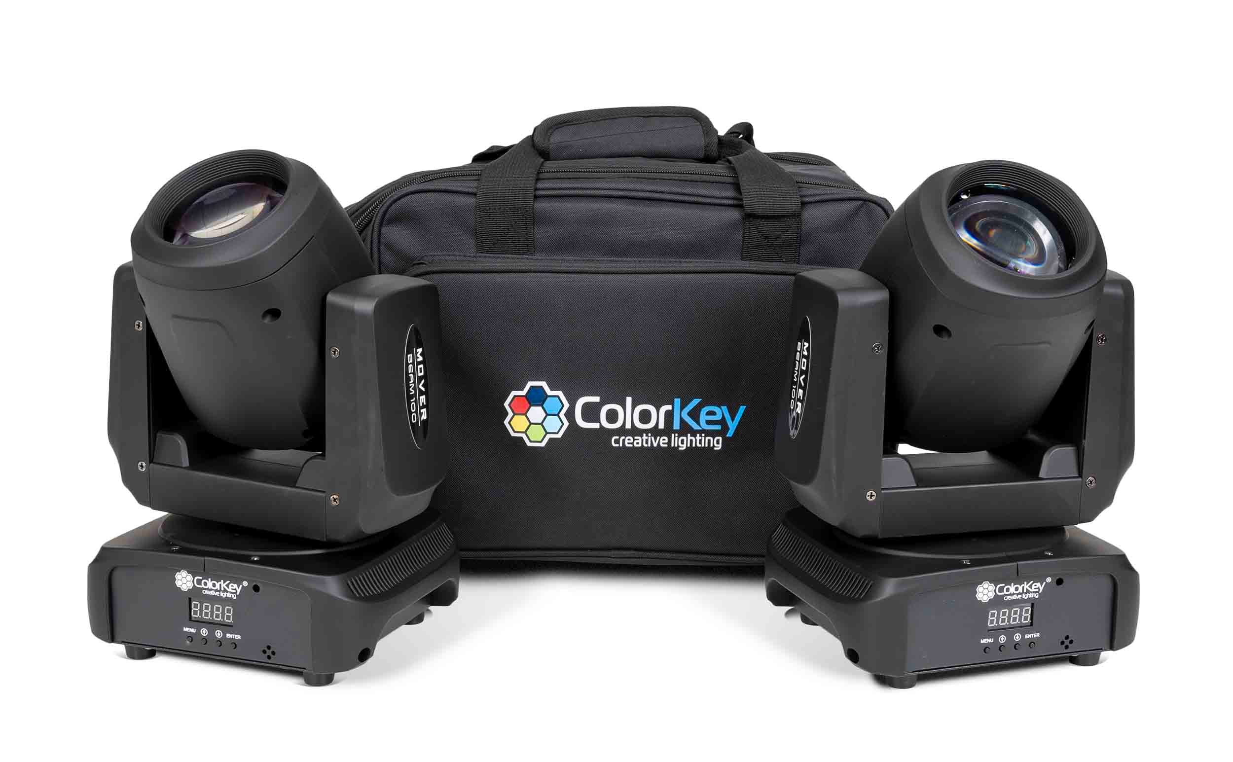 Colorkey CKU-5062, Mover Beam 100 2-Pack Bundle with Carrying Bag