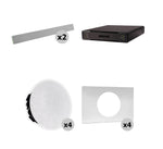 Shure 712X W-V Ecosystem DJ Package Including 2 MXA710-2FT Linear Microphone, 1 P300-IMX Audio Processor, 4 MXN5W-C Ceiling Loudspeaker + 4 Tile Bridge by Shure