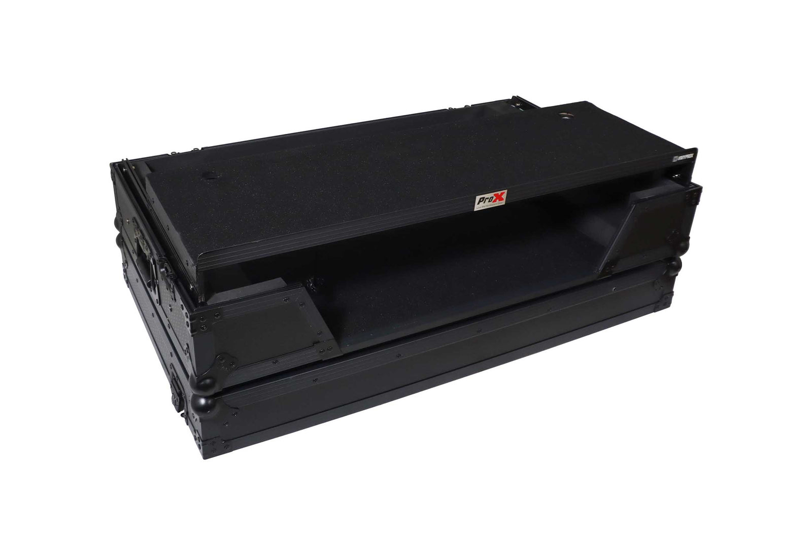 ProX XS-XDJAZWLTBLLED ATA Flight Case for Pioneer XDJ-AZ DJ Controller with Laptop Shelf 1U Rack Space, Wheels, and LED - Black by ProX Cases