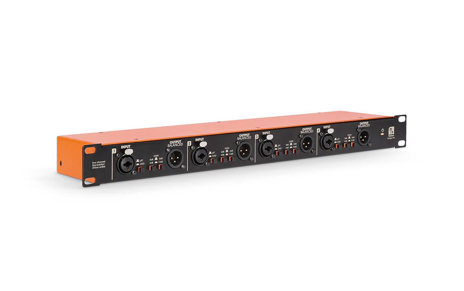 Palmer BRIDGE 4A+, 4-Channel 19"  Active DI / Line Isolation Box by Palmer