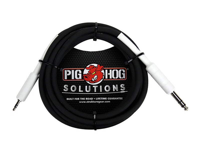 Pig Hog PX48J10, 1/4" TRS to 1/8" Mini Cable - 10 Ft by PigHog